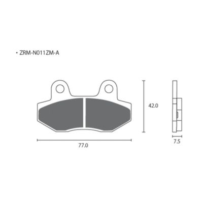 ZCOO N011 EX - 2 COPPIE PASTIGLIE FRENO ANTERIORE