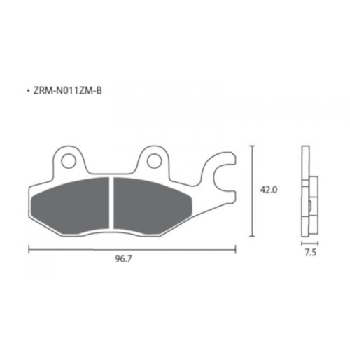 ZCOO N011 EX - 2 COPPIE PASTIGLIE FRENO ANTERIORE