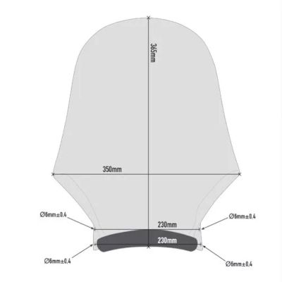 GIVI Cupolino fumé 36,5 x 35 con attacchi per BENELLI IMPERIALE 400 2020 / 2023