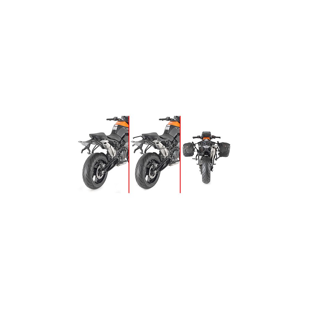 GIVI Telaietti REMOVE-X a sgancio rapido per borse soffici laterali per KTM DUKE 890 R 2021 / 2023