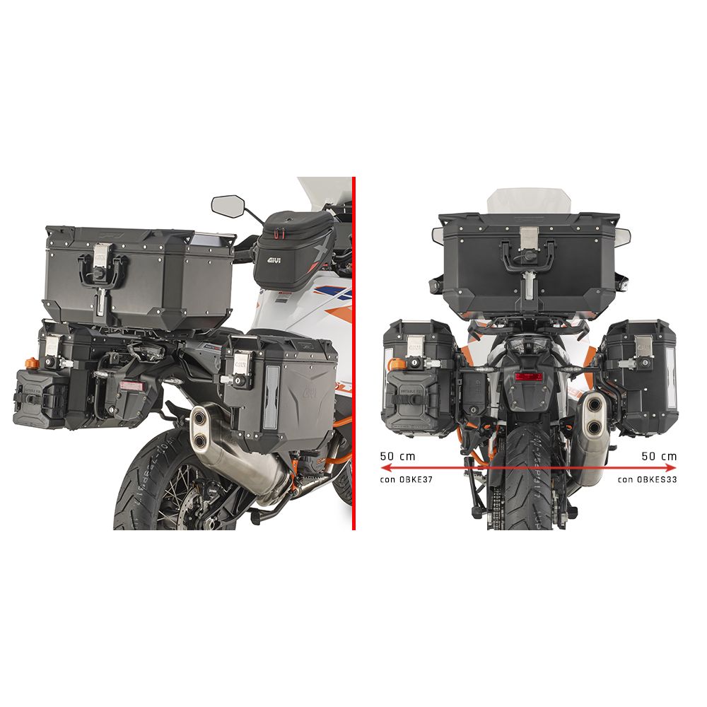 GIVI PLOS7713CAM Portavaligie laterale lato destro scantonato per MONOKEY Trekker Outback KTM SUPER ADVENTURE 1290 R/S 2021/24