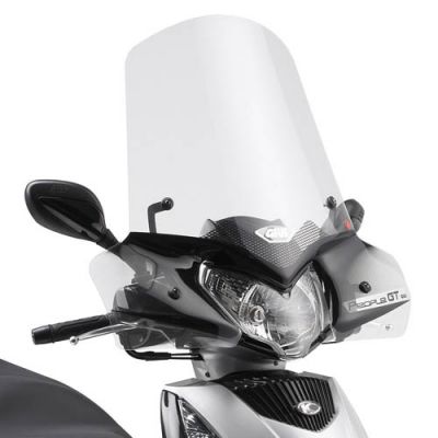 GIVI 443A Parabrezza trasparente con attacchi per KYMCO PEOPLE GTi 125-200-300 2010 / 2020