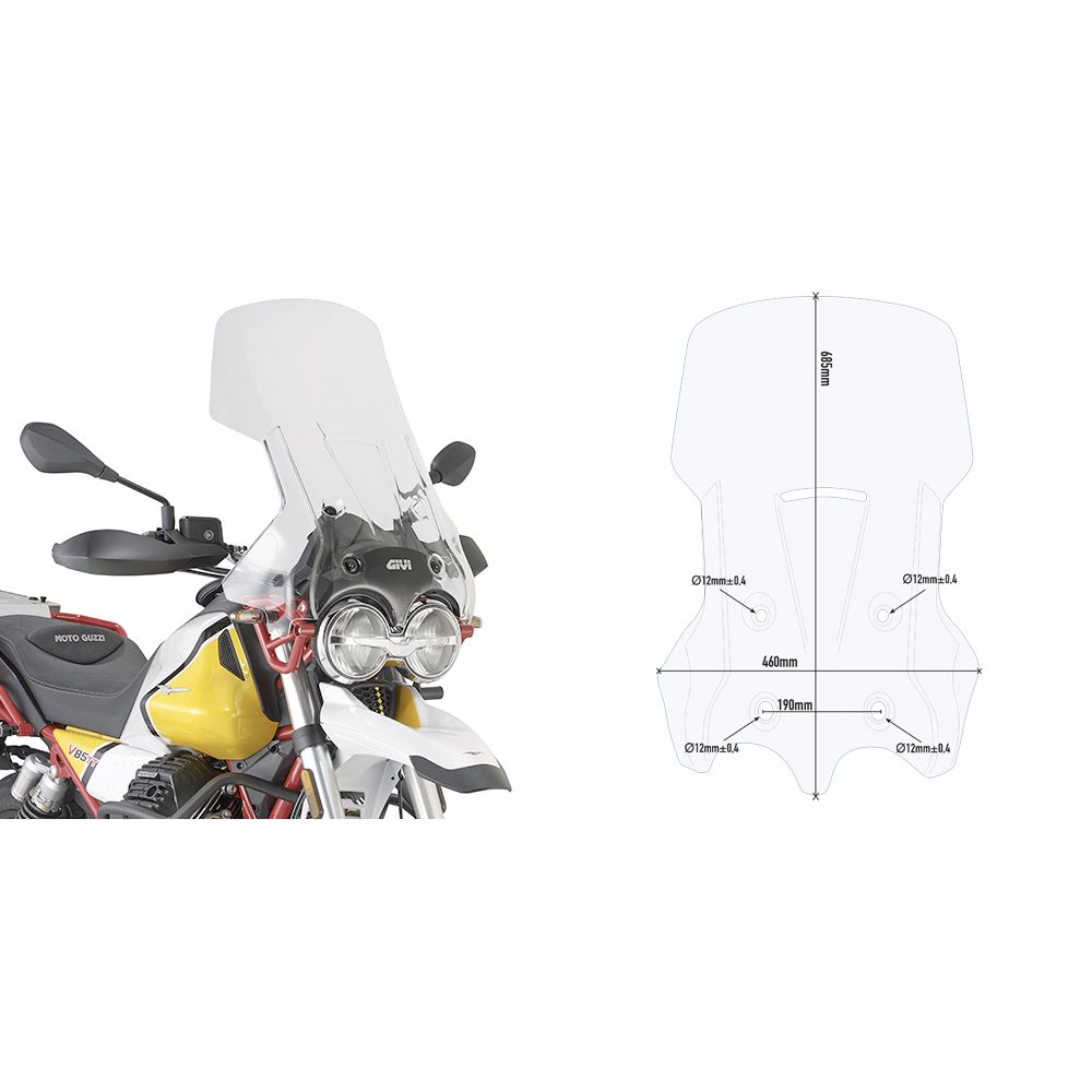 GIVI D8203ST Cupolino trasparente per MOTO GUZZI V85 TT 2019 / 2023