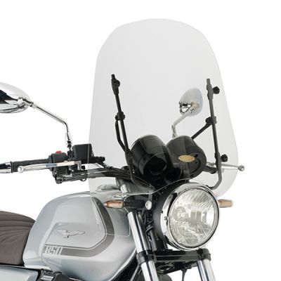 GIVI 8206A Parabrezza trasparente con attacchi per GUZZI V7 850 STONE / SPECIAL 2021 / 2023