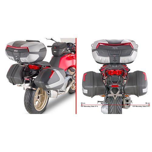 GIVI PLX8207 Portavaligie laterale per valigie V35 - V37 MONOKEY SIDE per GUZZI V100 MANDELLO 1000 2022 / 2023