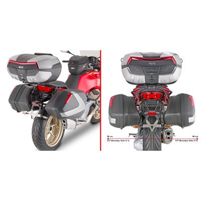 GIVI PLX8207 Portavaligie laterale per valigie V35 - V37 MONOKEY SIDE per GUZZI V100 MANDELLO 1000 2022 / 2023