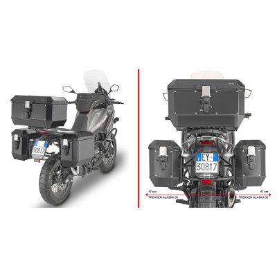 GIVI PLO9350MK Portavaligie laterale specifico PL ONE-FIT per valigie MONOKEY per MORINI X-CAPE 650 2021 / 2023