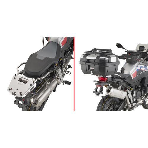 Attacco posteriore in alluminio per bauletto GIVI MONOKEY per BMW F 850 GS ADVENTURE 2019 / 2023 - F 900 GS ADVENTURE 2024