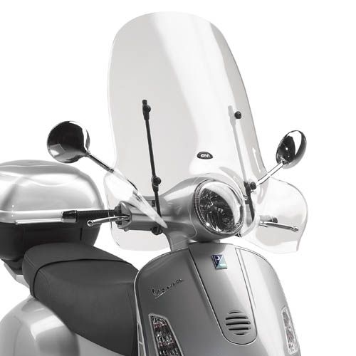 GIVI 104A Parabrezza trasparente con attacchi per PIAGGIO VESPA 50-125-150-200-250-300 2003 / 2022