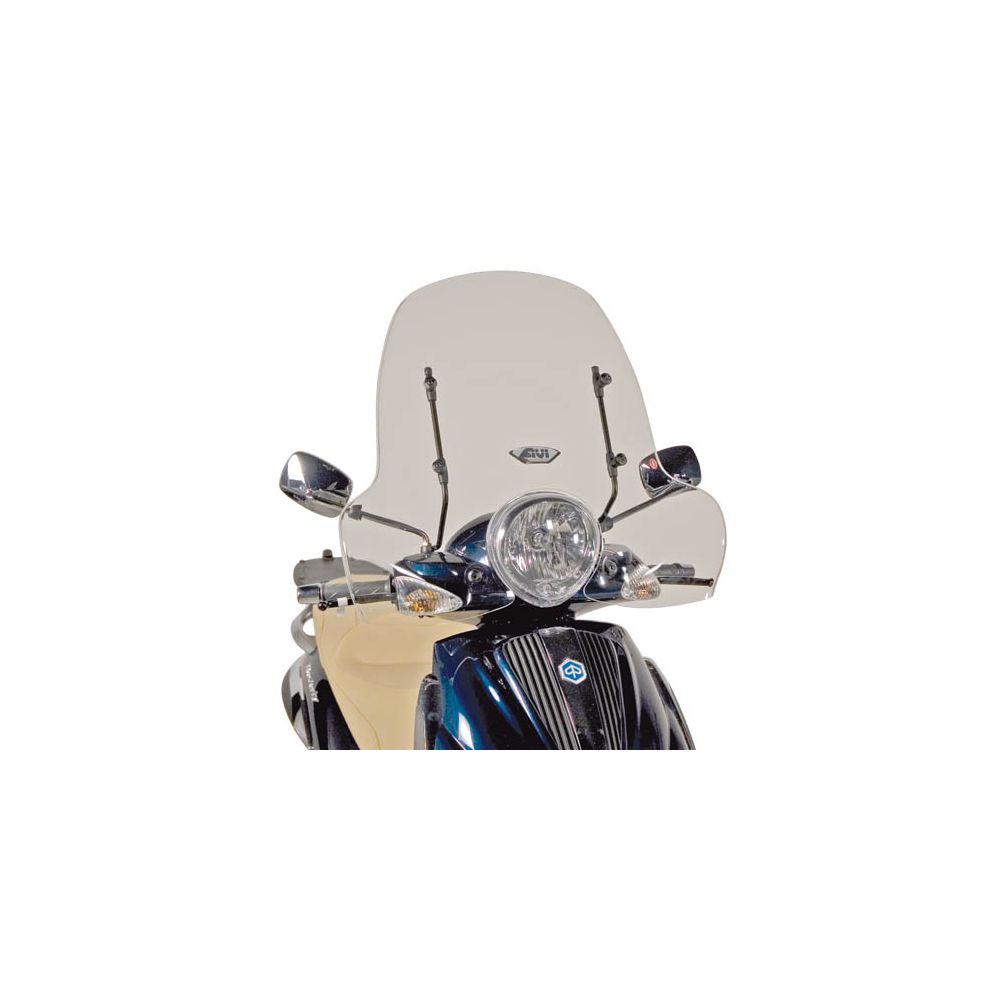 GIVI 103A Parabrezza trasparente con attacchi per PIAGGIO Beverly Tourer 125-250-300-400 2008 / 2010 - Beverly 500 2003 /2007