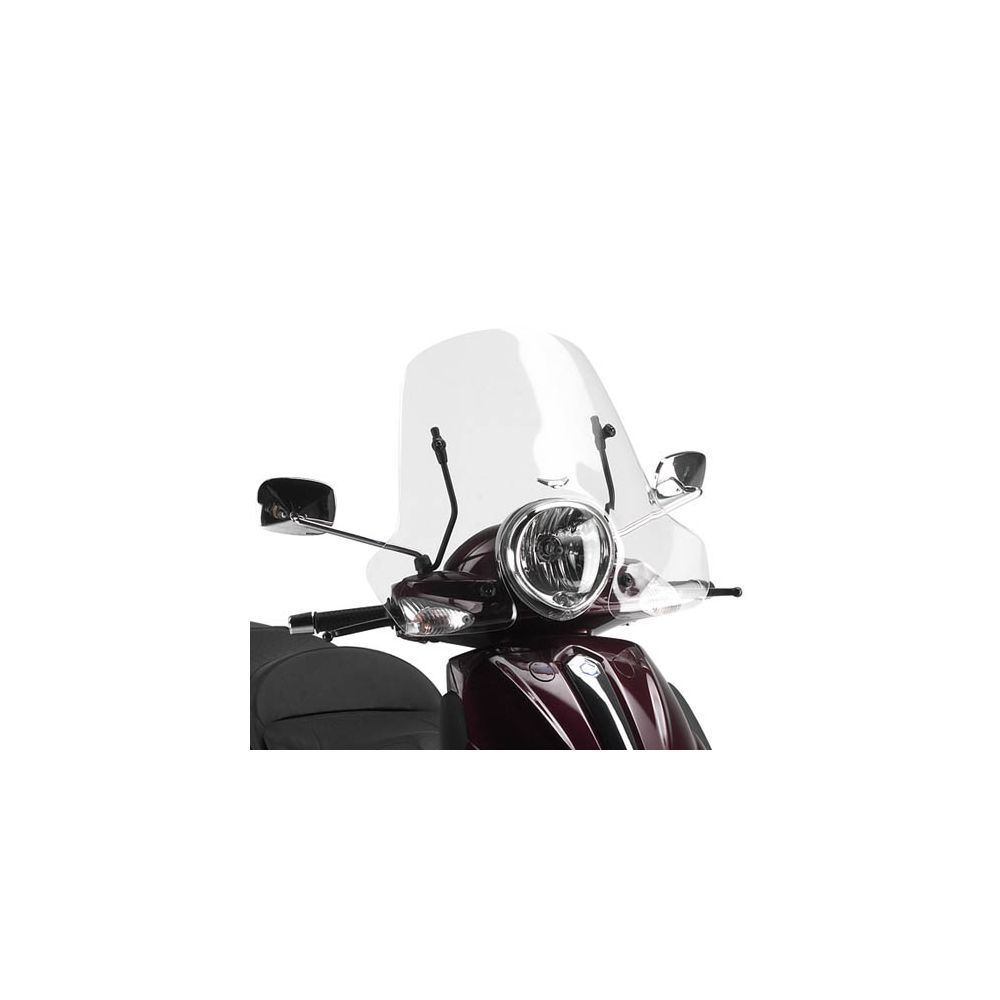 GIVI 106A Parabrezza trasparente con attacchi per PIAGGIO Beverly Tourer 125-250-300-400 2008 / 2010 - Beverly 500 2003 / 2007