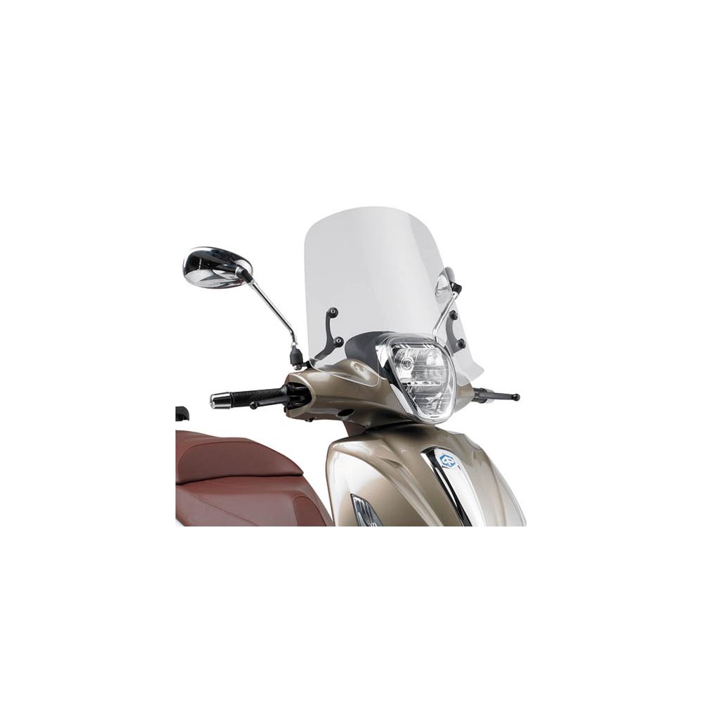 GIVI 357A Parabrezza trasparente con attacchi per PIAGGIO Beverly 125ie-300ie-350 2010 / 2020