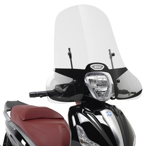 GIVI 5606A Parabrezza trasparente con attacchi per PIAGGIO Beverly 125ie-300ie-350 2010 / 2020