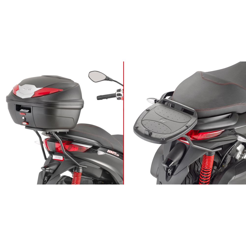 GIVI SR5600M Attacco posteriore per bauletto MONOLOCK per PIAGGIO Mp3 Yourban 125-300 2011 / 2018 - Mp3 300 HPE 2019 / 2023