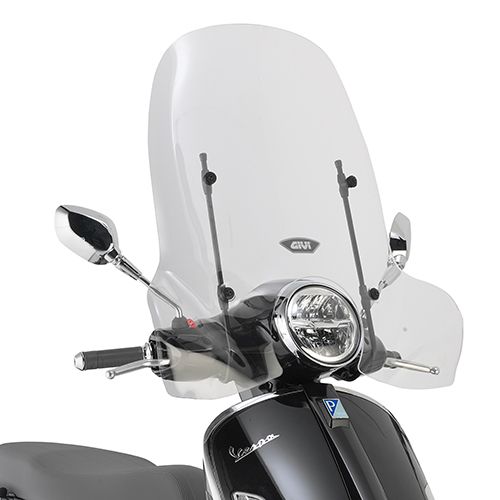 GIVI 104A Parabrezza trasparente con attacchi per PIAGGIO Vespa GTS 125-300 Super 2023