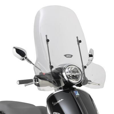 GIVI 104A Parabrezza trasparente con attacchi per PIAGGIO Vespa GTS 125-300 Super 2023