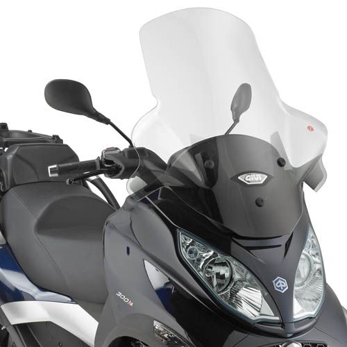 GIVI D5601ST Parabrezza trasparente con paramani per PIAGGIO MP3 300-400-500 2011 / 2017