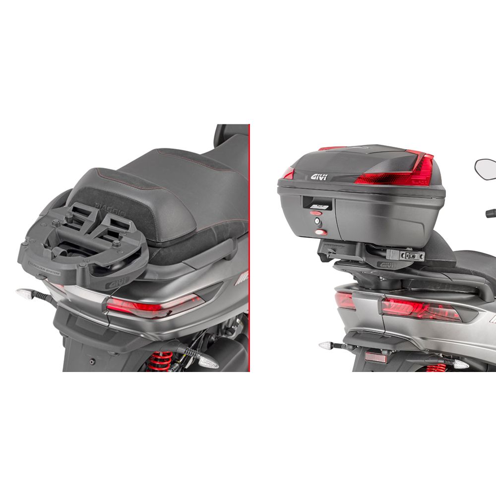 GIVI SR5613 Attacco posteriore per bauletto MONOKEY - MONOLOCK per PIAGGIO MP3 350-400–500 Sport / Business 2018 / 2021