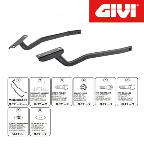 GIVI 526F Attacco posteriore per bauletto MONOKEY - MONOLOCK per SUZUKI GS 500 E 2001 / 2007 - GS 500 F 2004