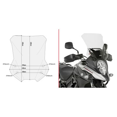 GIVI D3112ST Cupolino trasparente per SUZUKI DL 650 V-STROM 2017 / 2023