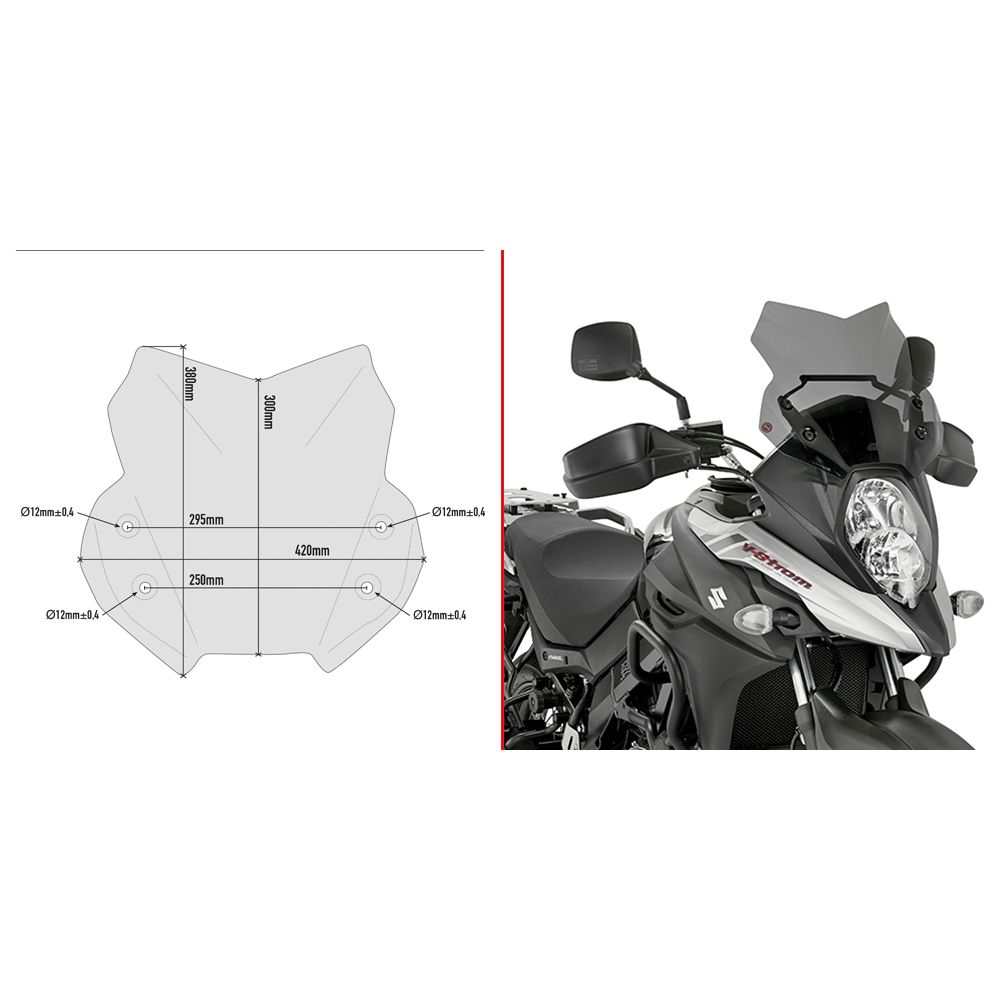 GIVI D3112B Cupolino fumé per SUZUKI DL 650 V-STROM 2017 / 2023