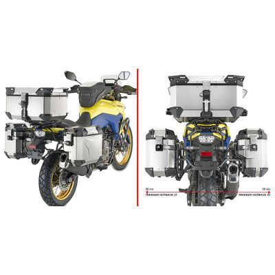 GIVI Portavaligie laterale PL ONE-FIT lato destro scantonato per valigie MONOKEY Trekker Outback SUZUKI V-STROM 800 2023