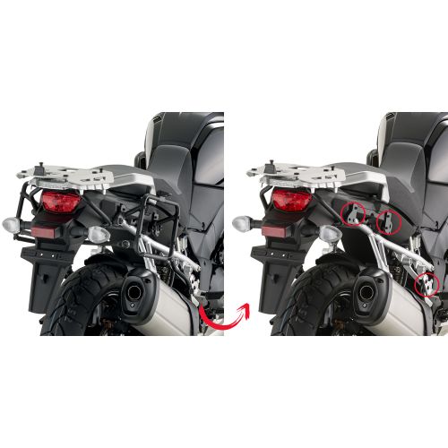 GIVI PLR3105 Portavaligie laterale a rimozione rapida per valigie MONOKEY o RETRO FIT per SUZUKI V-STROM 1000 2014 / 2019