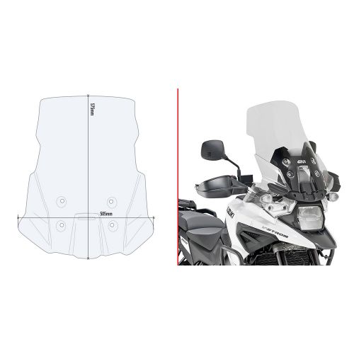 GIVI D3117ST Cupolino trasparente per SUZUKI V-STROM 1050 / XT / DE 2020 / 2023