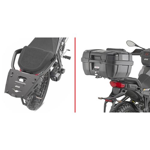 GIVI SRA8208 Attacco posteriore in alluminio anodizzato per bauletto MONOKEY per GUZZI STELVIO 1000 2024