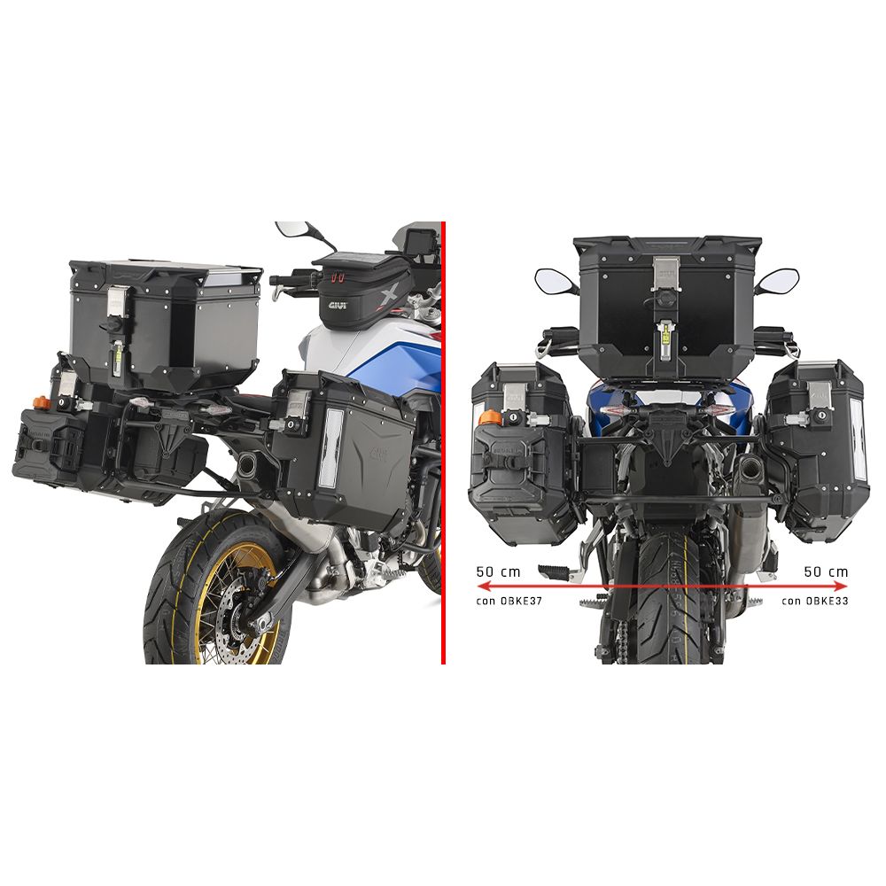 GIVI PLOS5145CAM Portavaligie laterale lato destro scantonato per valigie Trekker Outback per BMW F 900 GS 2024