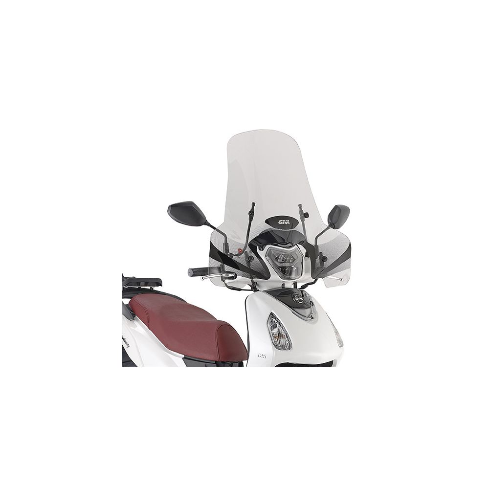 GIVI 7057A Parabrezza trasparente con attacchi per SYM symphony 125 euro 5 2021 / 2023