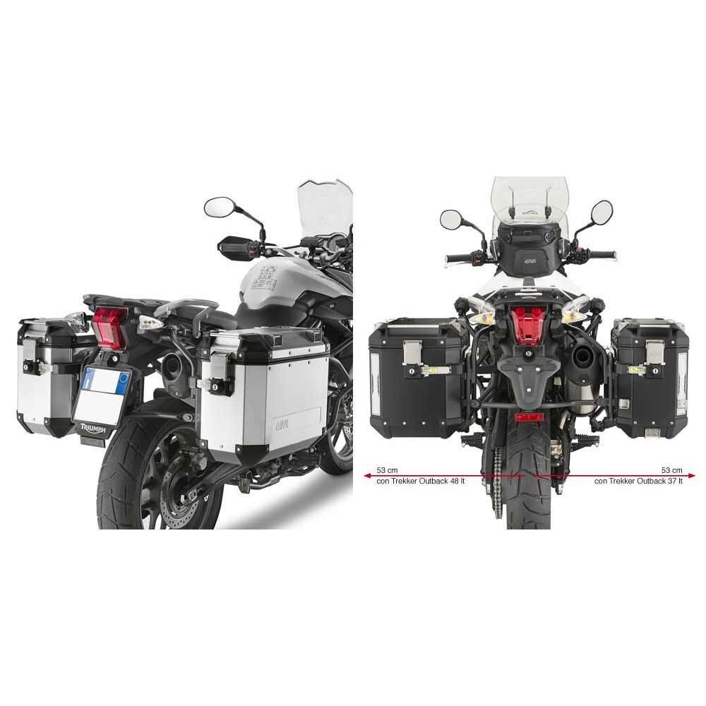 GIVI PL6401CAM Portavaligie laterale per valigie MONOKEY CAM-SIDE Trekker Outback per TRIUMPH TIGER 800 / XC / XR 2011 / 2017