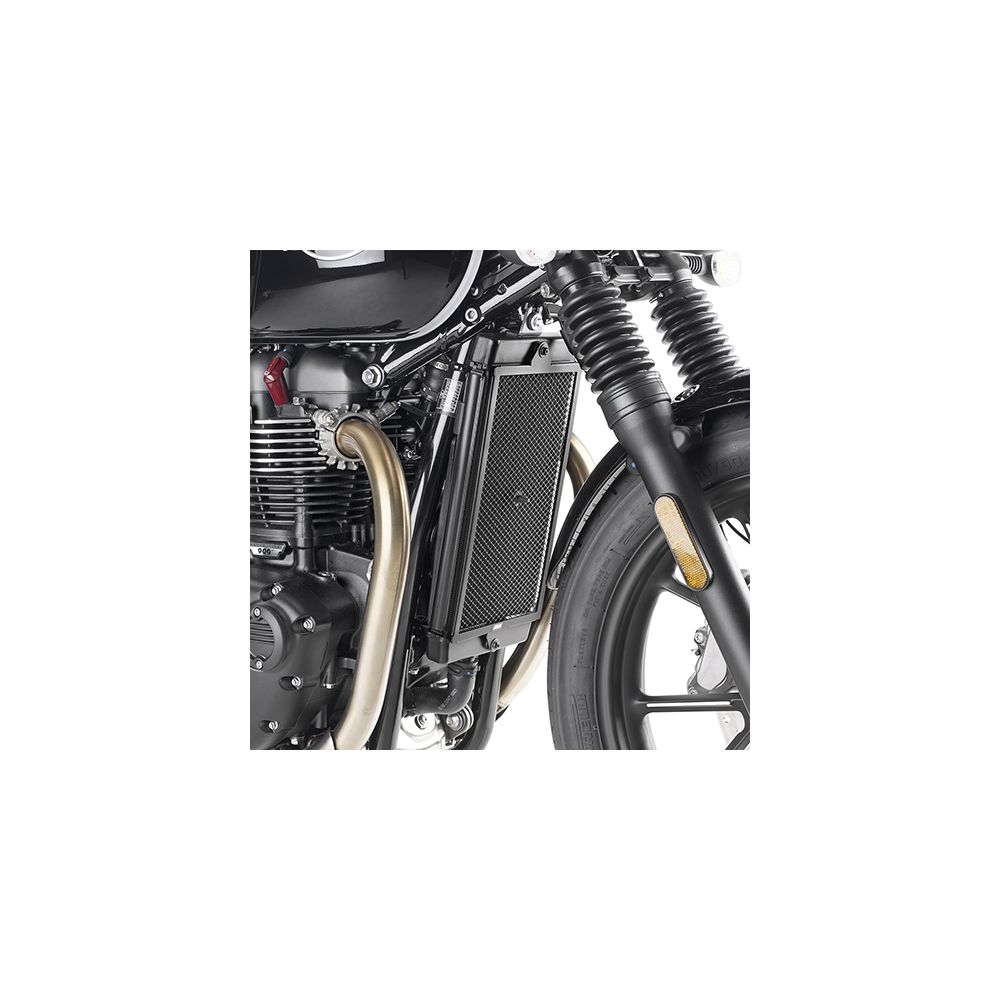 GIVI PR6407 Protezione per radiatore in acciaio verniciato nero per TRIUMPH STREET TWIN 900 2016 / 2022 - SPEED TWIN 900 2023