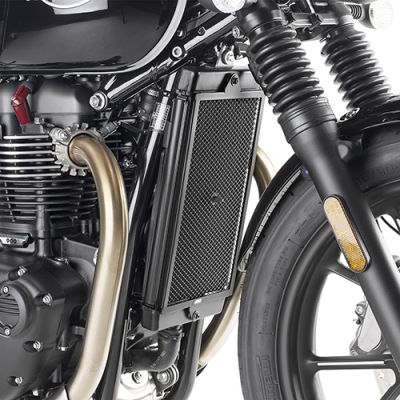 GIVI PR6407 Protezione per radiatore in acciaio verniciato nero per TRIUMPH STREET TWIN 900 2016 / 2022 - SPEED TWIN 900 2023