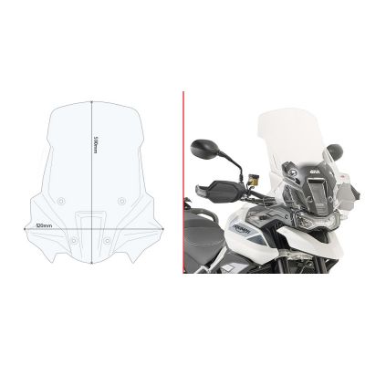 GIVI D6415ST Cupolino trasparente per TRIUMPH TIGER 900 2020 / 2024