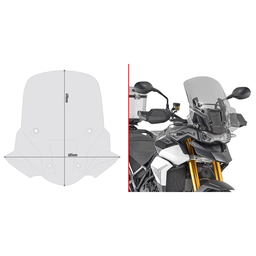 GIVI D6415S Cupolino fumé per TRIUMPH TIGER 900 2020 / 2024