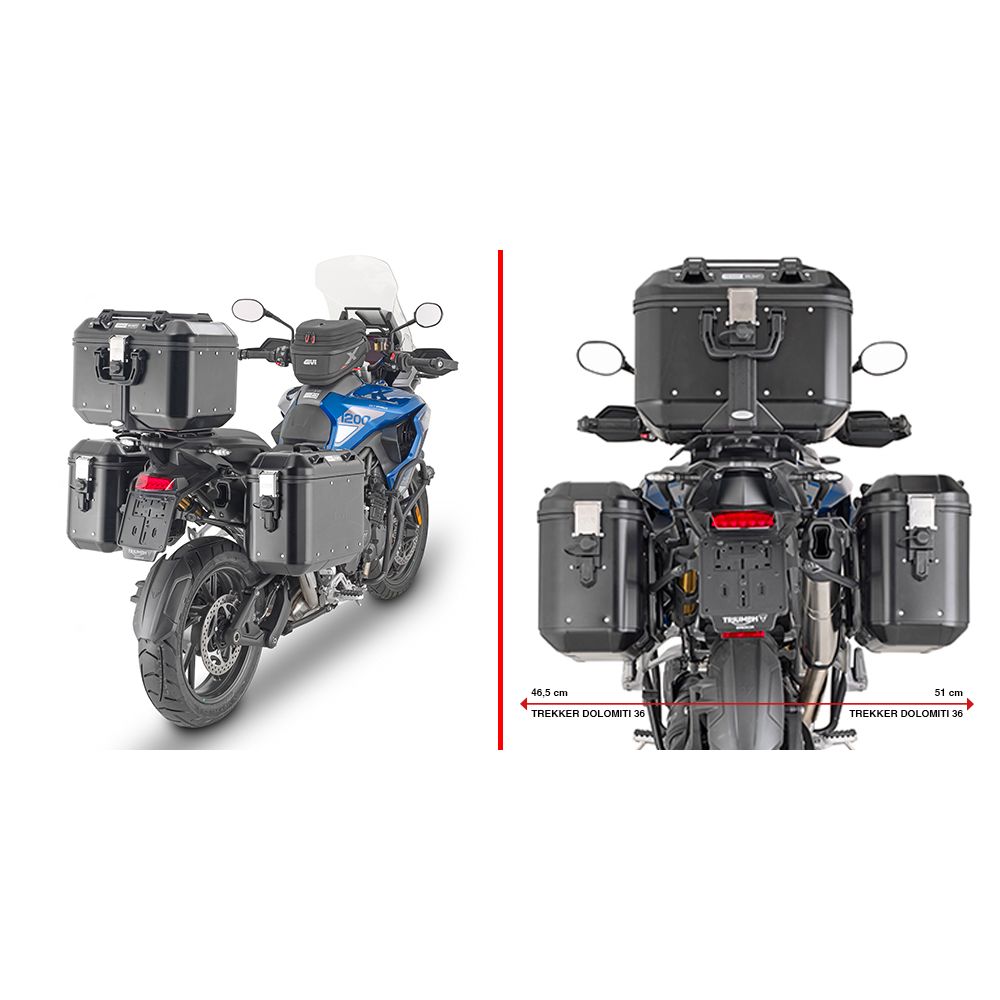 GIVI PLO6422MK Portavaligie laterale PL ONE-FIT per valigie MONOKEY per TRIUMPH TIGER 1200 GT 2022 2023