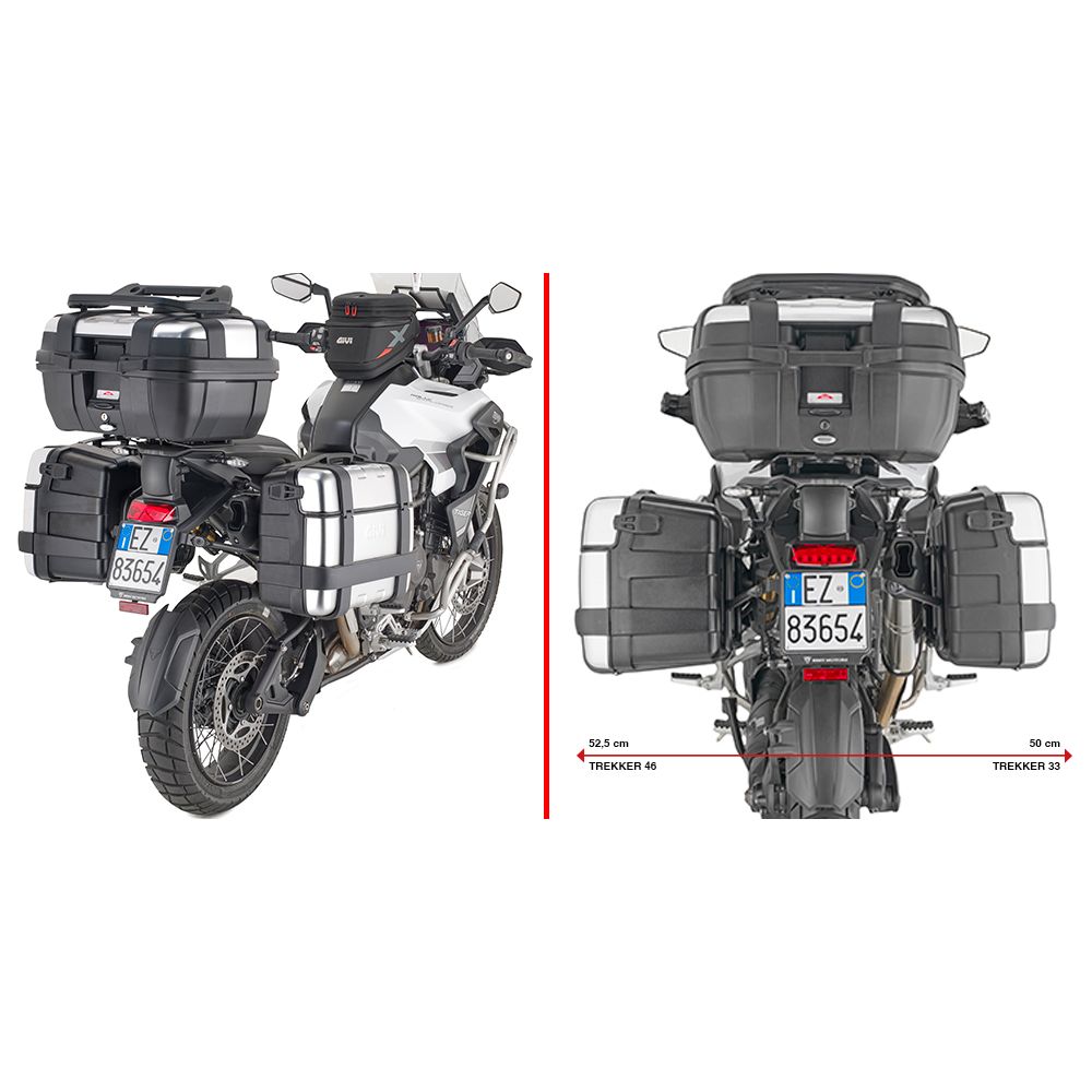 GIVI PLO6423MK Portavaligie laterale PL ONE-FIT per valigie MONOKEY per TRIUMPH TIGER 1200 EXPLORER GT / RALLY 2022 2023