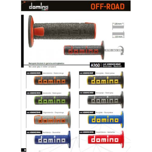 DOMINO A360 OFF-ROAD coppia manopole - vari colori