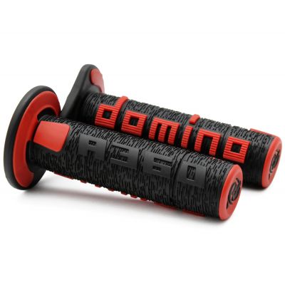 DOMINO A360 OFF-ROAD coppia manopole nero rosso