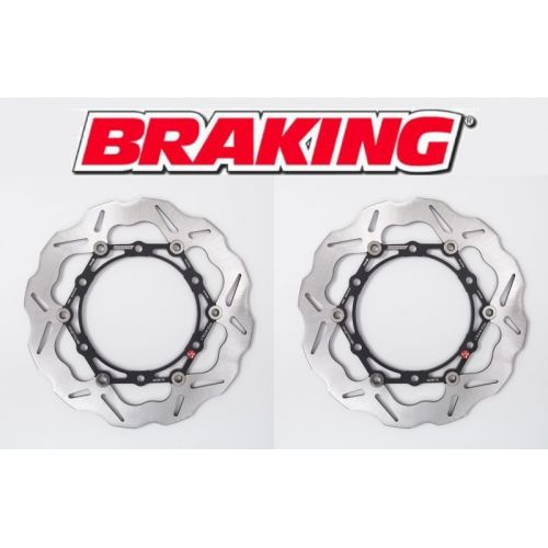 BRAKING WL8001L WL8001R 2 Dischi Freno Anteriore Wave Flottante W-FLO per YAMAHA T-MAX 500 / ABS 2008 2009 2010 2011