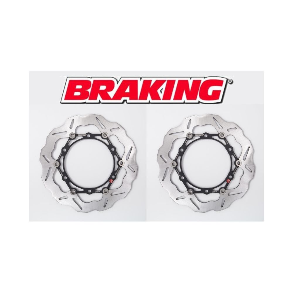 BRAKING WL8001L WL8001R 2 Dischi Freno Anteriore Wave Flottante W-FLO per YAMAHA T-MAX 500 / ABS 2008 2009 2010 2011