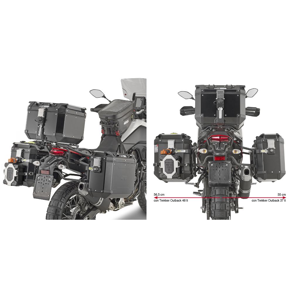 GIVI PLO2145CAM Portavaligie laterale PL ONE-FIT per valigie MONOKEY CAM-SIDE Trekker Outback per YAMAHA TENERE 700 2019 / 2024