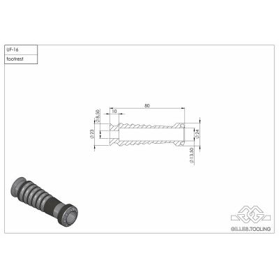 GILLES TOOLING RGK-360-UF16-SET-B Pedane nere sportive per passeggero