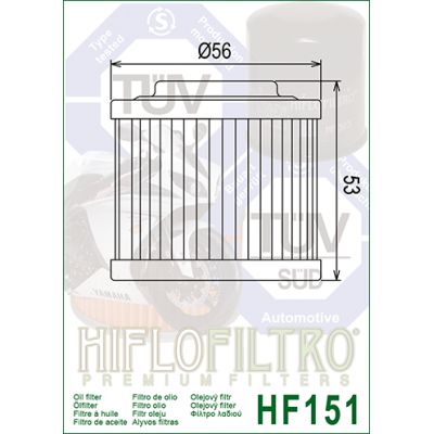 HIFLO FILTRO OLIO HF151