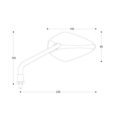 BARRACUDA Retrovisori X-VERSION Universali per Moto Scooter