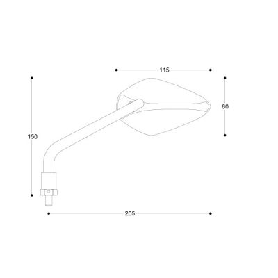 BARRACUDA Retrovisori A-VERSION Universali Moto Naked Scooter