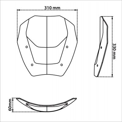 ISOTTA Cupolino Rally Versione con Radar Trasparente per BMW R 1300 GS / ADVENTURE 2023 / 2025