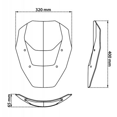 ISOTTA Cupolino Rally versione senza radar Nero Opaco per BMW R 1300 GS / ADVENTURE 2023 / 2025