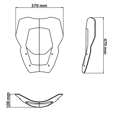 ISOTTA Cupolino Odysseus versione con Radar Fumè Chiaro per BMW R 1300 GS / ADVENTURE 2023 / 2025